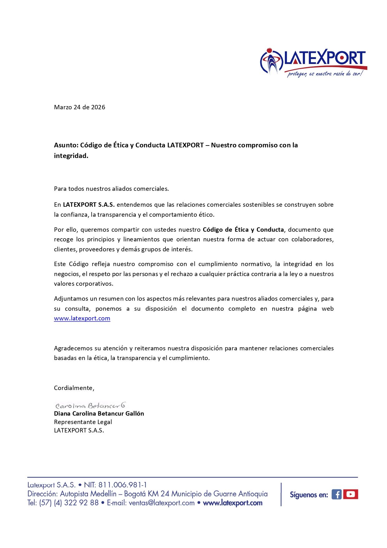 Producto Latexport