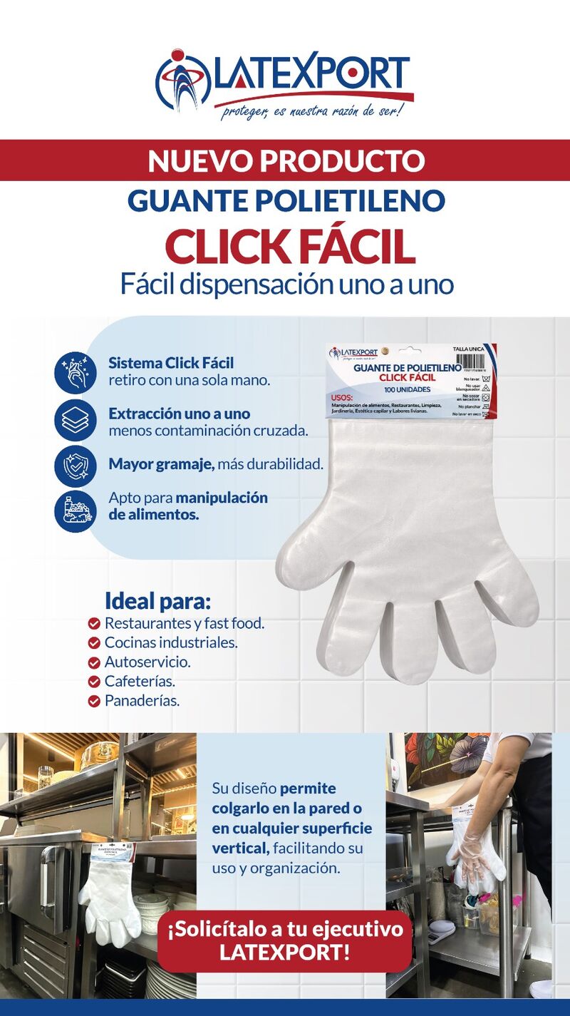 Guante Polietil Click Fácil